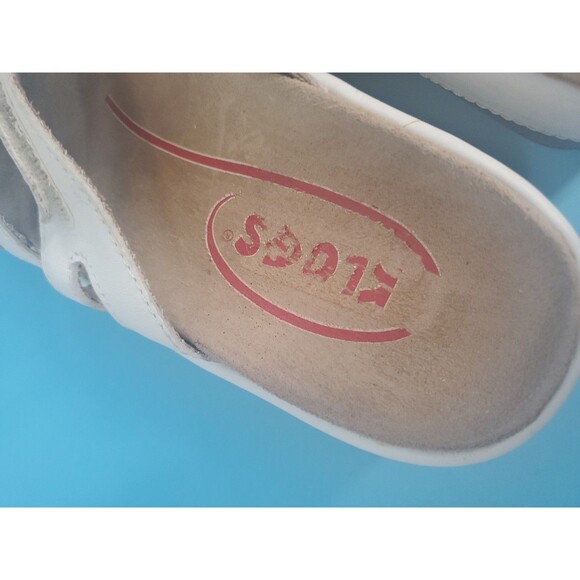 Kloggs Comfort Sandal Sz 8 Leather Back Slide Wedge Slip Resistant White - Picture 6 of 14